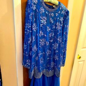 Lovely blue gown for wedding